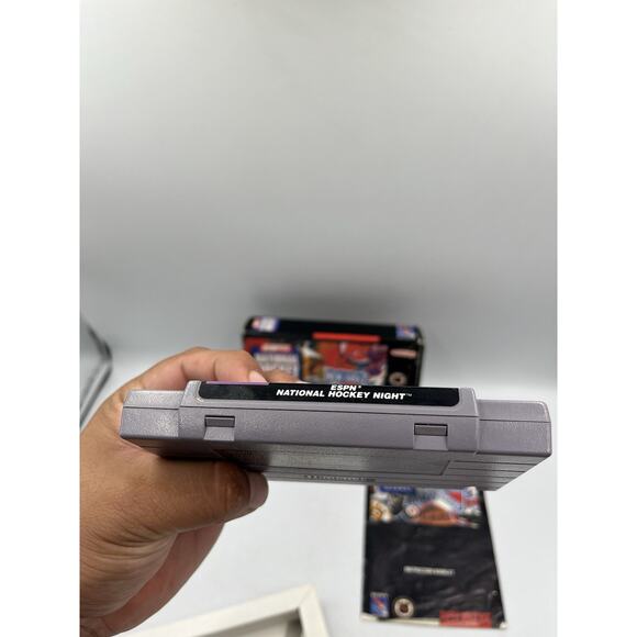 ESPN National Hockey Night (SNES, 1994) CIB Manual Tested B - Picture 5 of 16